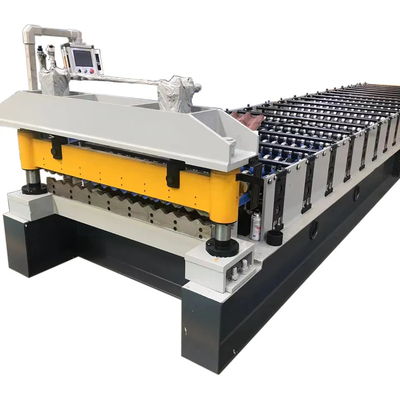 ISO Otomatik Oluklu Çatı Sayfası Rulo Şekillendirme Makinesi Oluklu Demir Yapma Makinesi