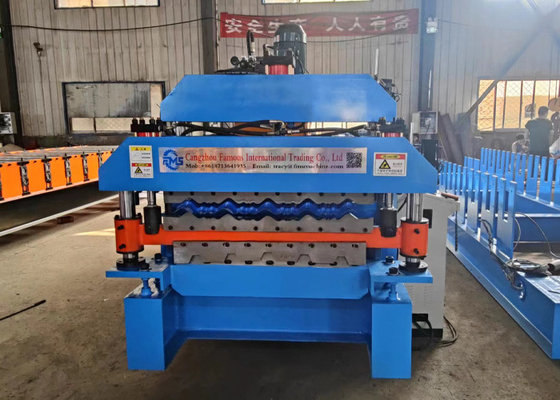 Zincir Tahrik 4kw Çini Rulo Şekillendirme Makinesi 70mm Mil Çapı