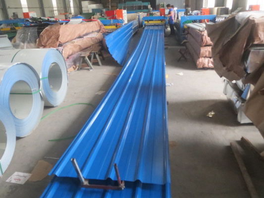 32 Gauge Oluklu Çelik 600mm Renkli Metal Çatı Kaplama Levhaları