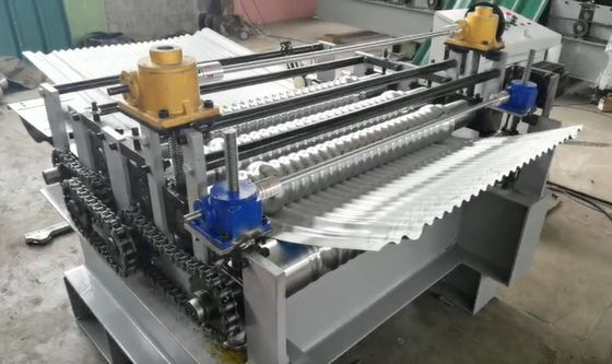 4kw Otomatik Sıkma Bükme 0.8mm Metal Çatı Rulo Şekillendirme Makinesi