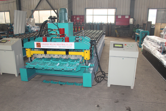Metal Sac PPGI 380V60Hz Sırlı Çini Rulo Şekillendirme Makinesi Otomatik