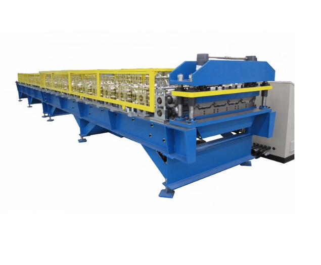 Afrika Popüler Tasarım Gömülü Trapezoidal Çelik Metal Demir Çatı Yaprakları Rulo Formasyon Makinesi