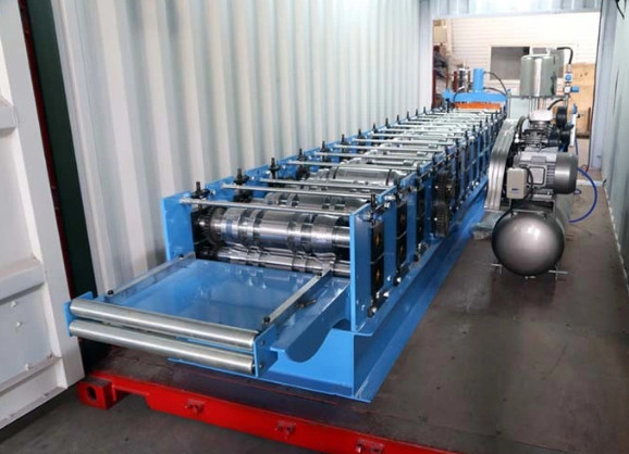 Sabit Tip 0.4mm Çatı Paneli Rulo Şekillendirme Makinesi Dikiş Lok Plc Kontrollü