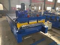 Galvanizli Oluklu Çatı Rulo Şekillendirme Makinesi 0.3 - 0.8mm Kalınlık