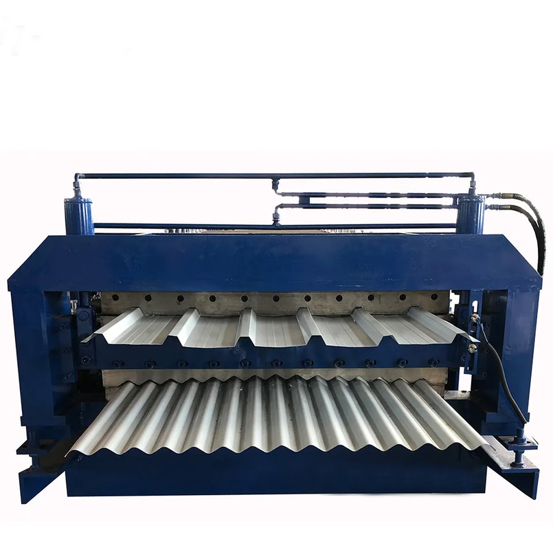 380V 60Hz 3Ph Çift Katmanlı Çatı Rulo Şekillendirme Makinesi 840 Trapez ve 836