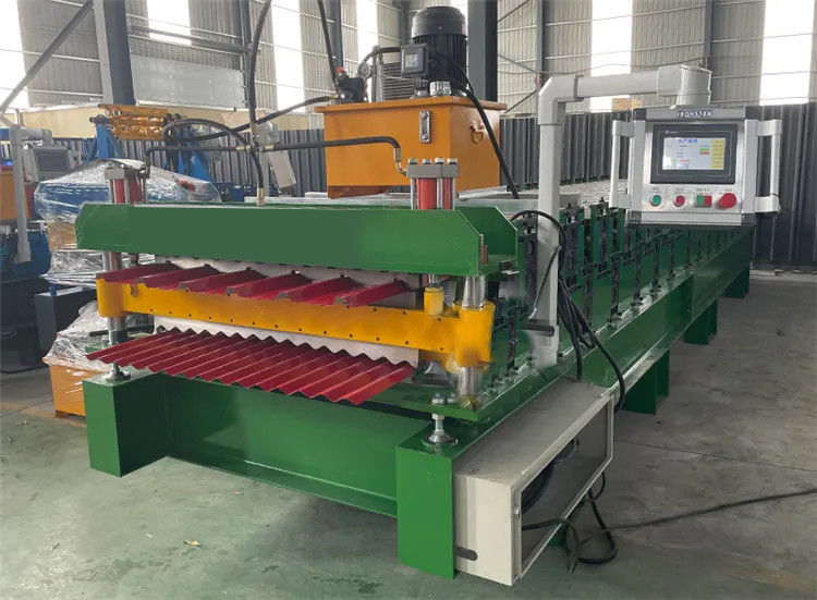 Ibr Ve Oluklu Çift Katmanlı Rulo Şekillendirme Makinesi Tam Otomatik Plc Kontrolü