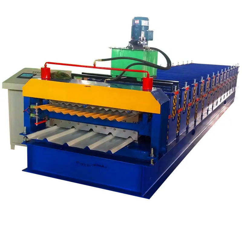 Yüksek Verimli Çift Katlı Rulo Eski Çift Katmanlı Rulo Şekillendirme Makinesi 380volt