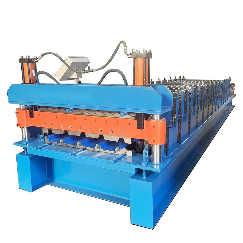 Çatı Sayfası Formu 1250mm Çift Katmanlı Rulo Şekillendirme Makinesi 380Volt Uzun Hizmet Ömrü