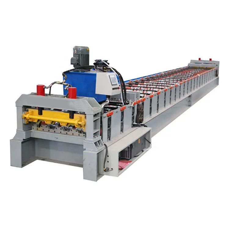 Hidrolik Kesme 8-15m / Dak ile Galvanizli PPGI Çift Katmanlı Rulo Şekillendirme Makinesi