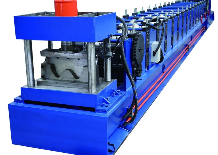 GI Highway Guardrail Roll Forming Machine, kesme bıçağı malzemesi Cr12Mov ve rulo çapı 80mm ile