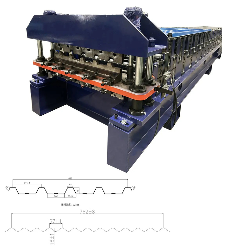 Güney Afrika için özel 686 IBR Trapezoidal ve 762 Gürültülü Çift Katmanlı Çatı Yapısı Makinesi