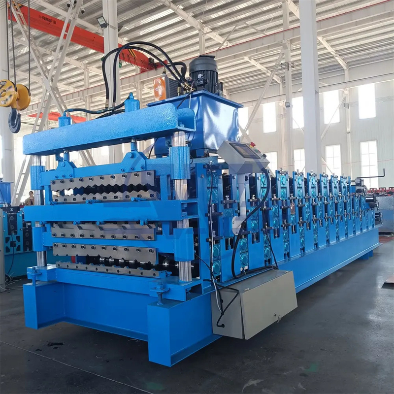 3 In 1 Metal Çelik Ibr Çatı Taşları Üç Profilli Rulo Oluşturma Makinesi Özel