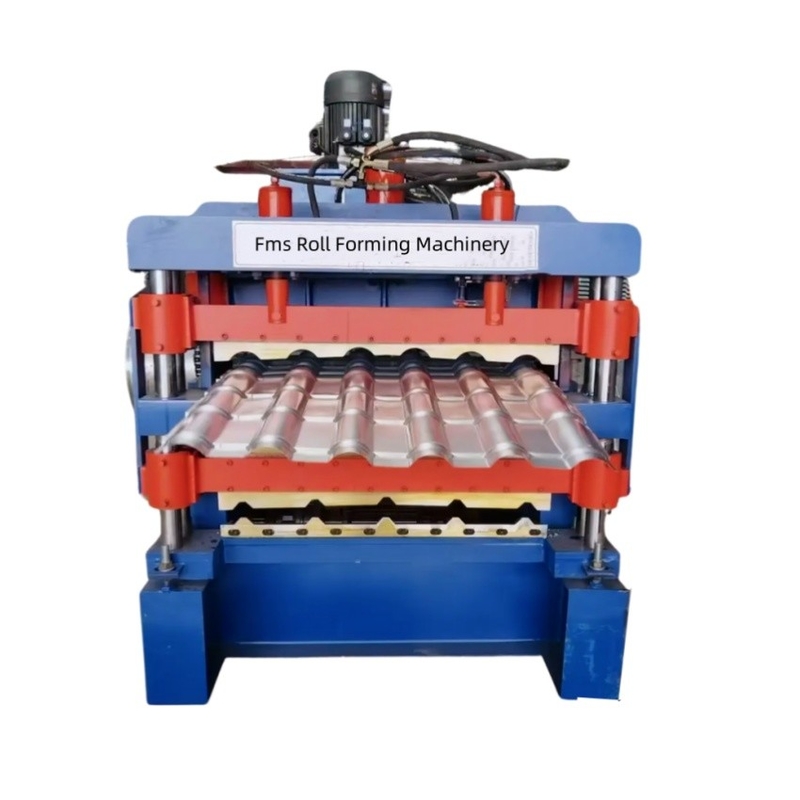 3 In 1 Metal Çelik Ibr Çatı Taşları Üç Profilli Rulo Oluşturma Makinesi Özel