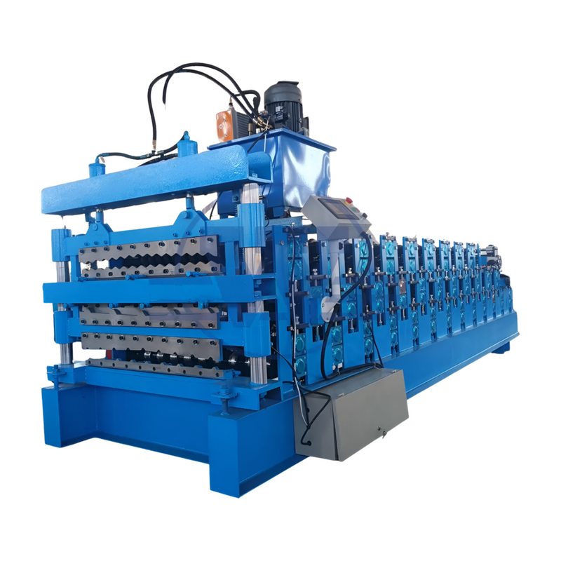 3 In 1 Metal Çelik Ibr Çatı Taşları Üç Profilli Rulo Oluşturma Makinesi Özel