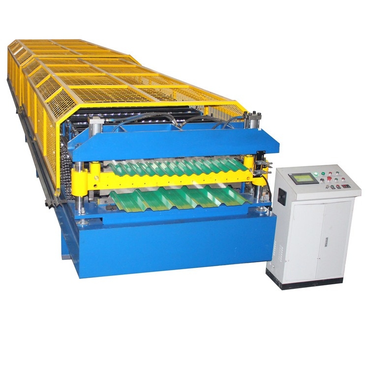 PLC Kontrolü Çift Katmanlı Metal Çelik Çatı Yaprak Rulo Formasyon Makinesi Yüksek Hız