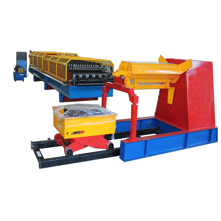 PLC Kontrolü Çift Katmanlı Metal Çelik Çatı Yaprak Rulo Formasyon Makinesi Yüksek Hız