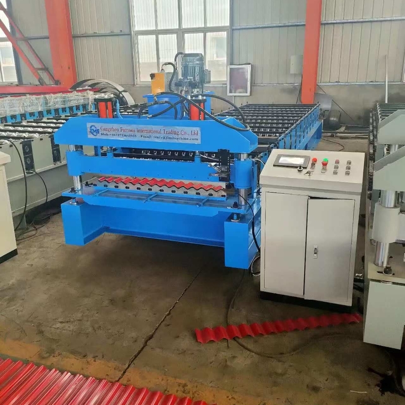7/8 '' Çatılı Yaprak Üretimi, Gürültülü Panel Çatılı Rulo Yapım Makinesi