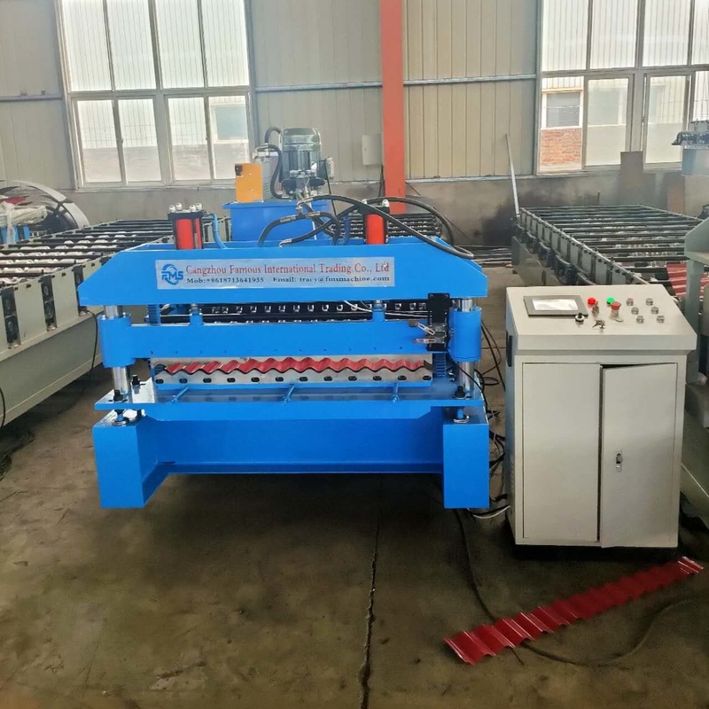 7/8 '' Çatılı Yaprak Üretimi, Gürültülü Panel Çatılı Rulo Yapım Makinesi