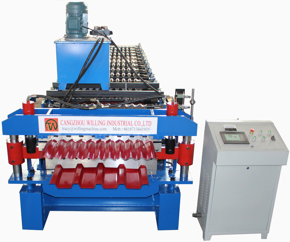 Yüksek Hızlı Çatı Kelepçeleri Makine Özellik İbr için Çift Katmanlı Çatı Yaprakları Rulo Formasyon Makine