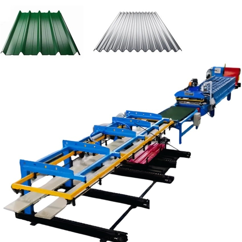 Yüksek Verimlilik Ekonomik Çift Kat Trapezoidal Çatı Yaprak Rulo Formasyon Makinesi Satılık