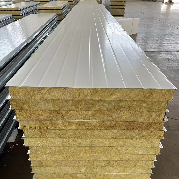 Rock Wool / Mineral Wool Isolation Sandwich Panel Roll Forming Machine / Üretim hattı Fiyatlar