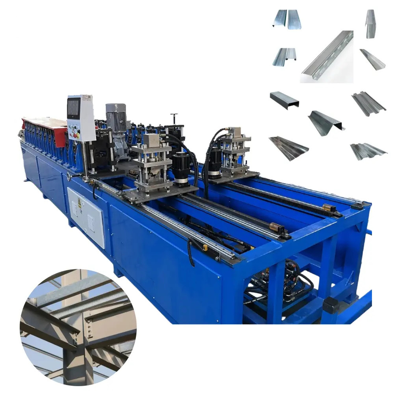 Yüksek Hızlı Bıçaklama Bıçaklı C U Stud ve Track Roll Forming Makinesi