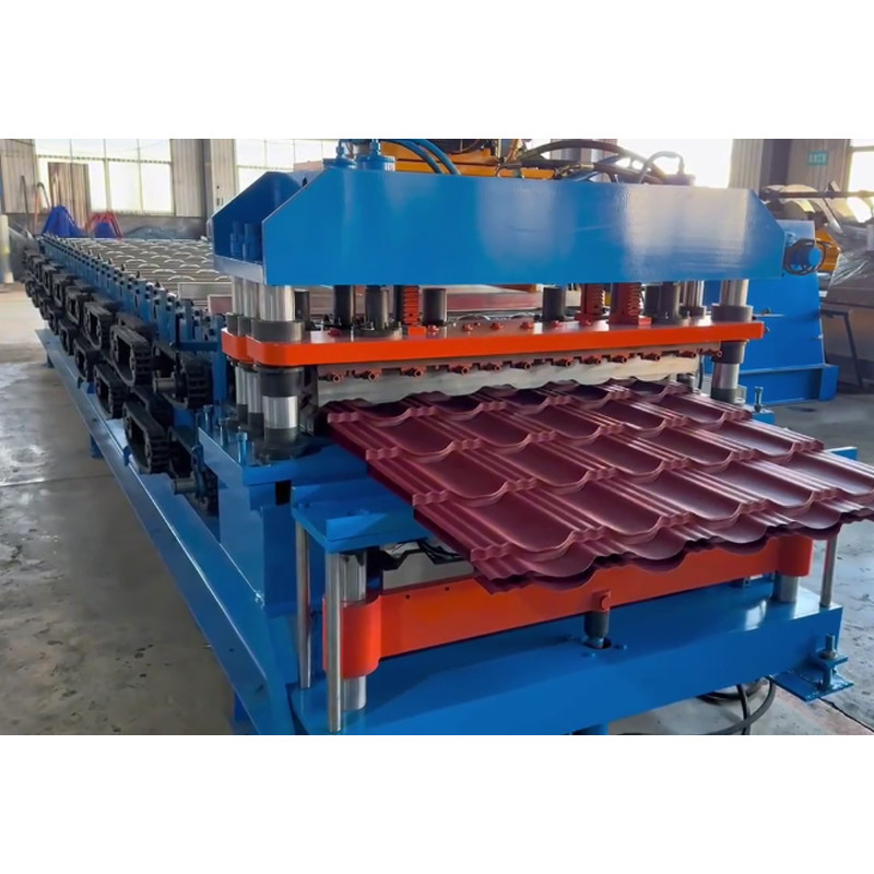 PLC Kontrolü Metal Soğuk Çelik Camlı Çatı Plakası Makinesi Adım Plakası Çatı Yapısı Yapısı Yapısı Fabrikası