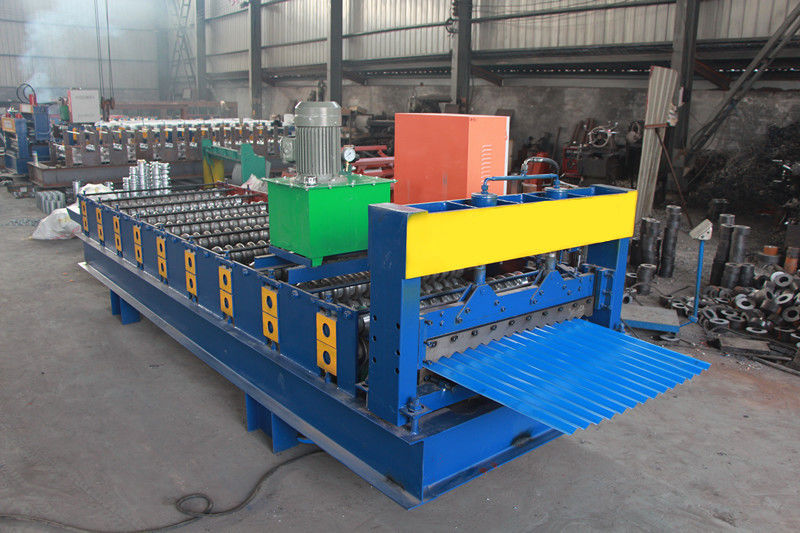 1000mm genişliğinde hammadde Metal Çatı Çubukları Rulo Yapım Makinesi Tam Otomatik PLC Kontrolü