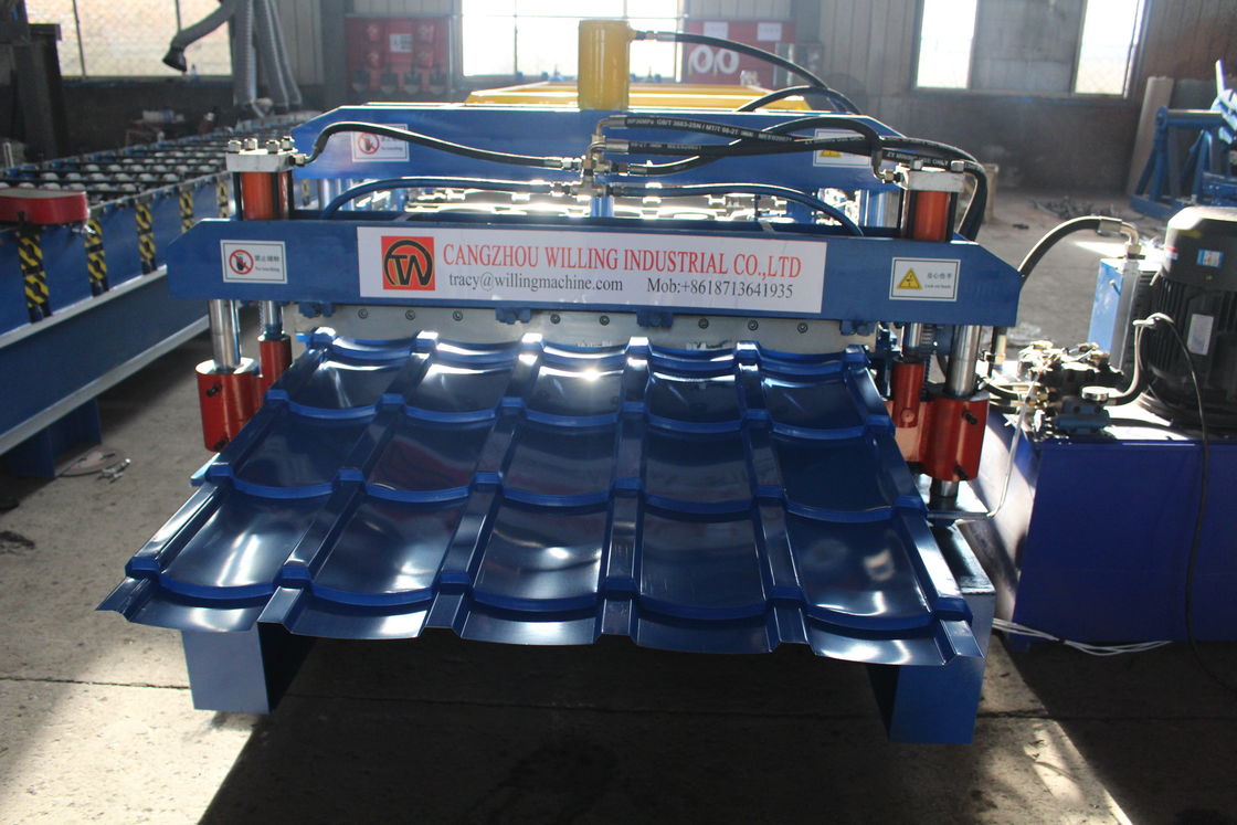IBR Camlı Çift Katmanlı Çatı Yaprakları Rulo Yapım Makinesi 15m/Min Ppgi Panel Çatı için