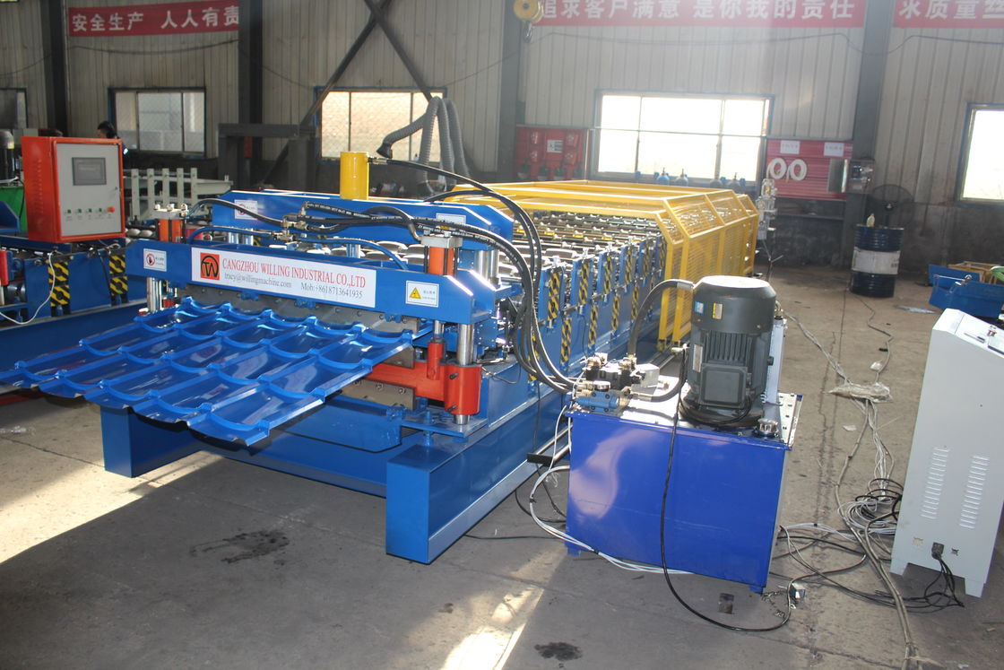 IBR Camlı Çift Katmanlı Çatı Yaprakları Rulo Yapım Makinesi 15m/Min Ppgi Panel Çatı için
