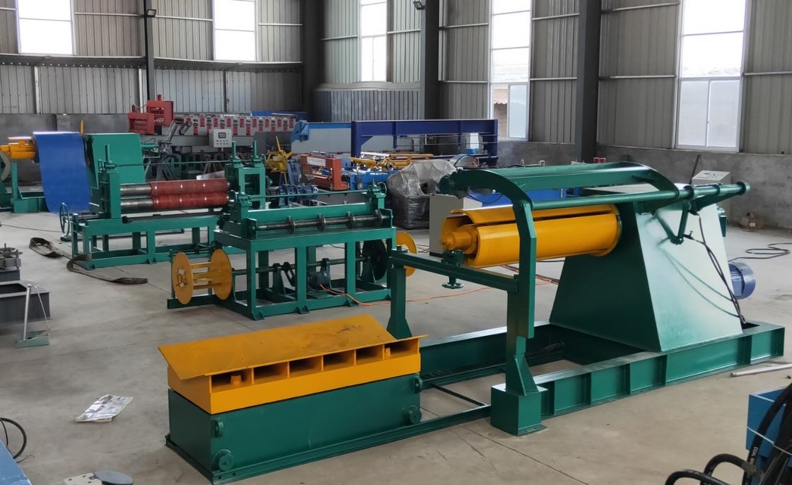 380v 50hz Yüksek Hızlı Çelik Bobin Kesme Kesme Üretim Lini Makinesi Hidrolik Uncoiler ve Recoiler ile