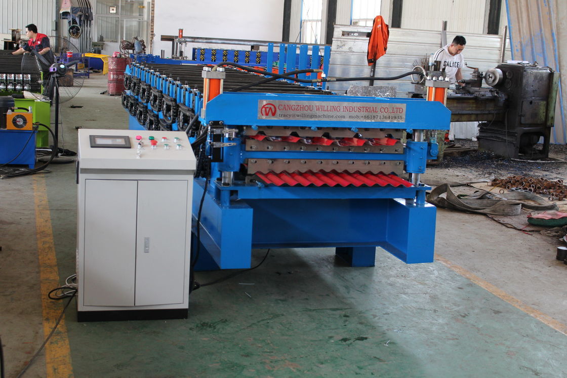 IBR ve Oluklu 0.9mm Çatı Paneli Rulo Şekillendirme Makinesi