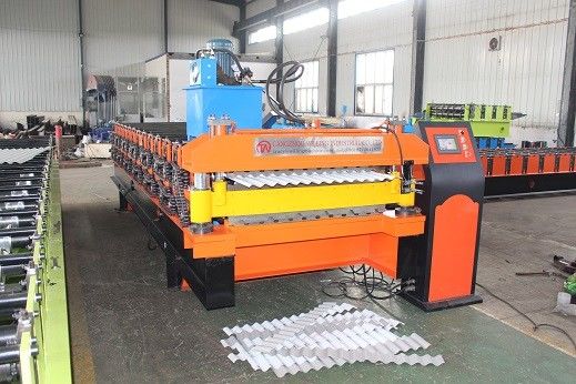 Metal Çelik Çatı İçin Plc Kontrol 0.3mm Çift Katmanlı Rulo Şekillendirme Makinesi