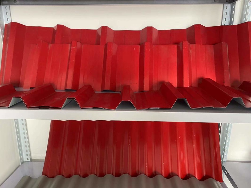 Oluklu PPGI Çift Katmanlı Rulo Şekillendirme Makinesi Tam Otomatik Plc Kontrol