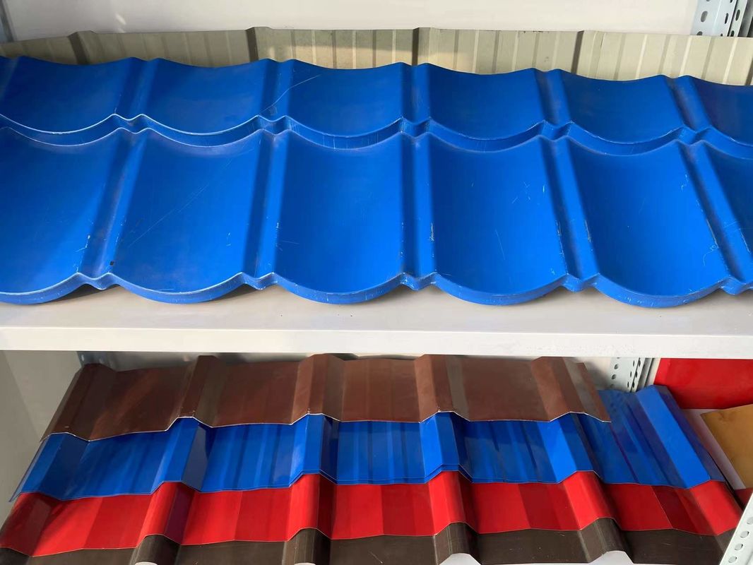 Renkli Ppgi Çelik İçin Düşük Gürültülü Sırlı Plc Kiremit Rulo Şekillendirme Makinesi