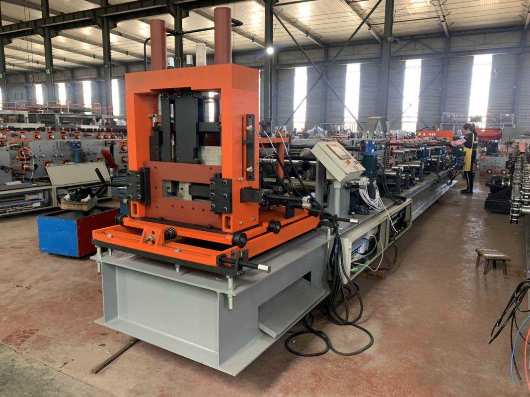 80-350 CZ PLC Kontrol Sistemi ve Hidrolik Kesme Modu ile Purlin Roll Forming Makinesi