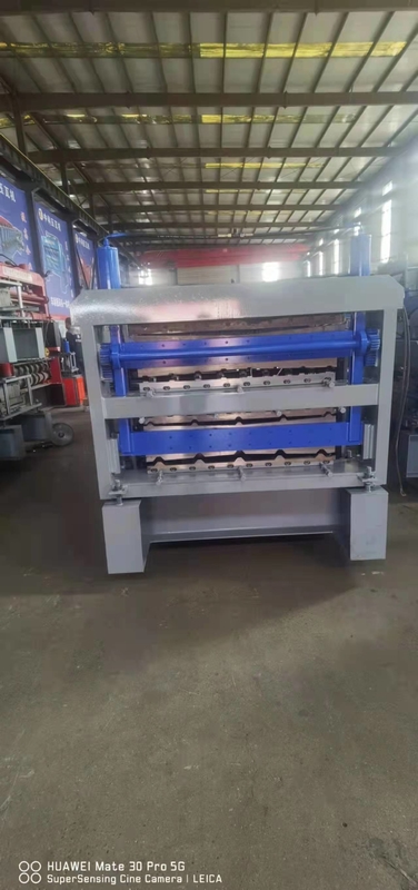 Panel 4kw Ibr Çatı Makinesi Oluklu Metal Çelik Sırlı Çini Levha Üç Katmanlı