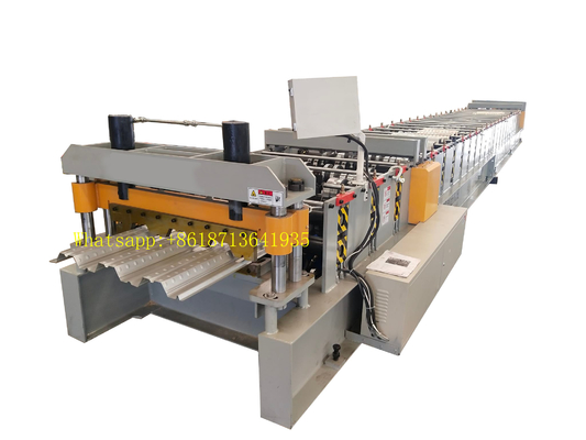 Metal Çelik 380v60hz Galvanizli Zemin Güverte Rulo Şekillendirme Makinesi Hidrolik Kesme