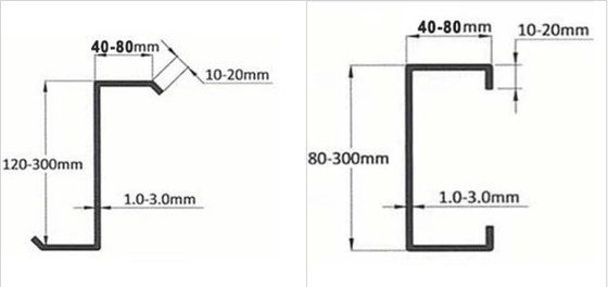 80-350 CZ PLC Kontrol Sistemi ve Hidrolik Kesme Modu ile Purlin Roll Forming Makinesi