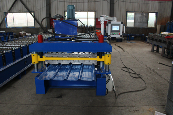 Çatı Sayfası Zemin Güverte Sayfası için 840/850 0.6mm Çift Katmanlı Rulo Şekillendirme Makinesi