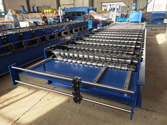 Galvanizli Oluklu Çatı Rulo Şekillendirme Makinesi 0.3 - 0.8mm Kalınlık
