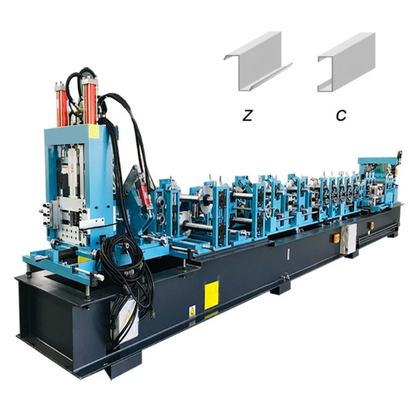 Otomatik CZ Aşık Rulo Şekillendirme Makinesi Saplama ve Parça Soğuk Rulo Eski 5.5kw