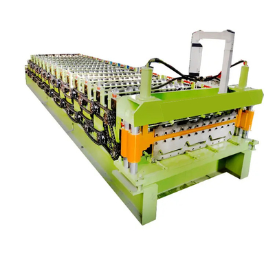 Çatı Paneli Çift Katmanlı Rulo Şekillendirme Makinesi 0.3 - 0.8mm 18 İstasyon