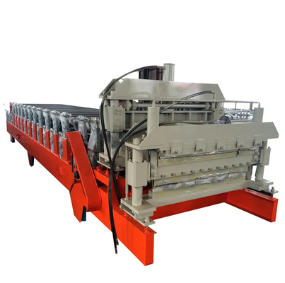 Metal Çatı Sayfası Üretimi İçin Çatı Kaplama Levhası Çift Katmanlı Rulo Şekillendirme Makinesi