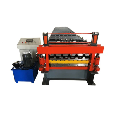 Metal Sac Yapımı İçin Renkli Çelik Çift Katmanlı Çatı Rulo Şekillendirme Makinesi