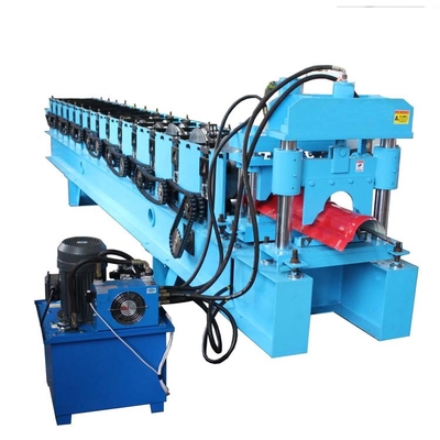 Renkli Çelik Rulo Metal Çatı Mahya Kapağı Rulo Şekillendirme Makinesi PCL Kontrolü