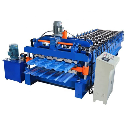 0.3-0.8mm Düşük Gürültülü Çatı Paneli Rulo Şekillendirme Makinesi 13/14 İstasyon