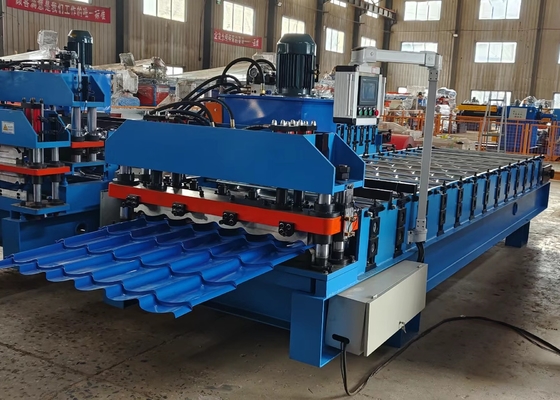 Sırlı Metal Kiremit için Plc 70mm Şaft Çatı Rulo Şekillendirme Makinesi