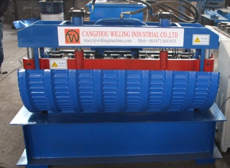 Renkli Çelik Camlı Çatı Kelepçesi Rulo Yapım Makinesi 0.3-0.8mm Kalınlığı