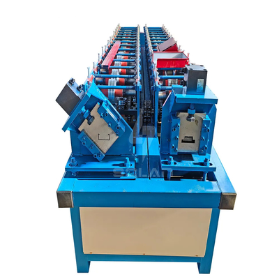 5.5KW Yüksek Hızlı Hafif Ölçümlü Çelik Kanal Kuru Duvar Metal Stud Ve Track C Purlin Roll Forming Machine